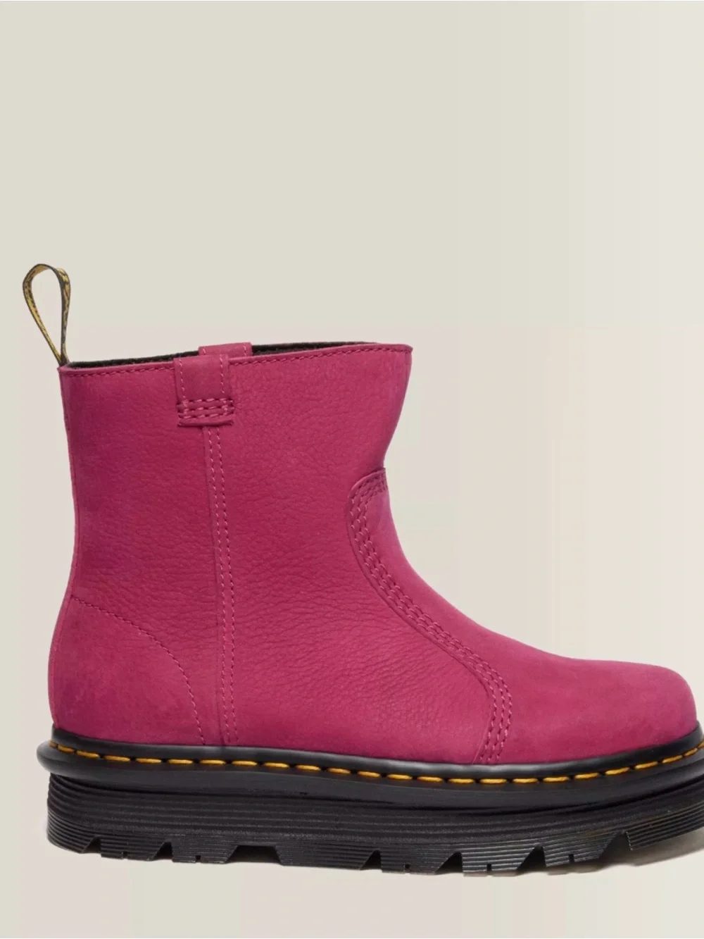 Dr Martens Zebzag Rigger Pink Nubuck Platform Slip On Boots Women’s 7 NEW
